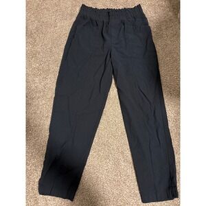 A New Day Tapered Pants Womens Medium Black Excellent Paperbag Waist Pockets